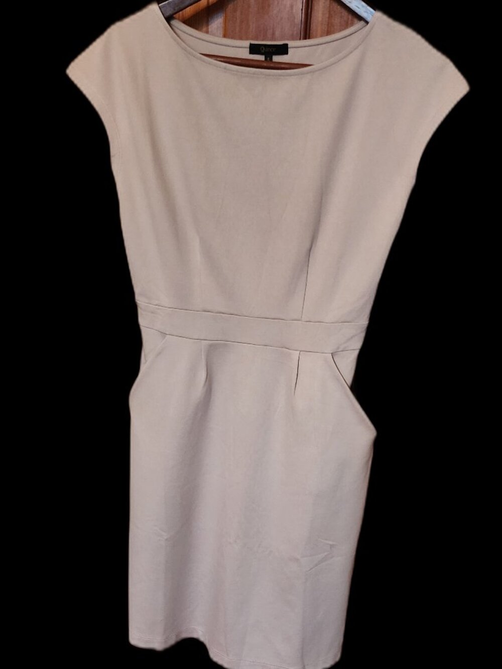 Normcore Dress by Quince, Wheat Color, Pockets, Cap sleeves, Size S
